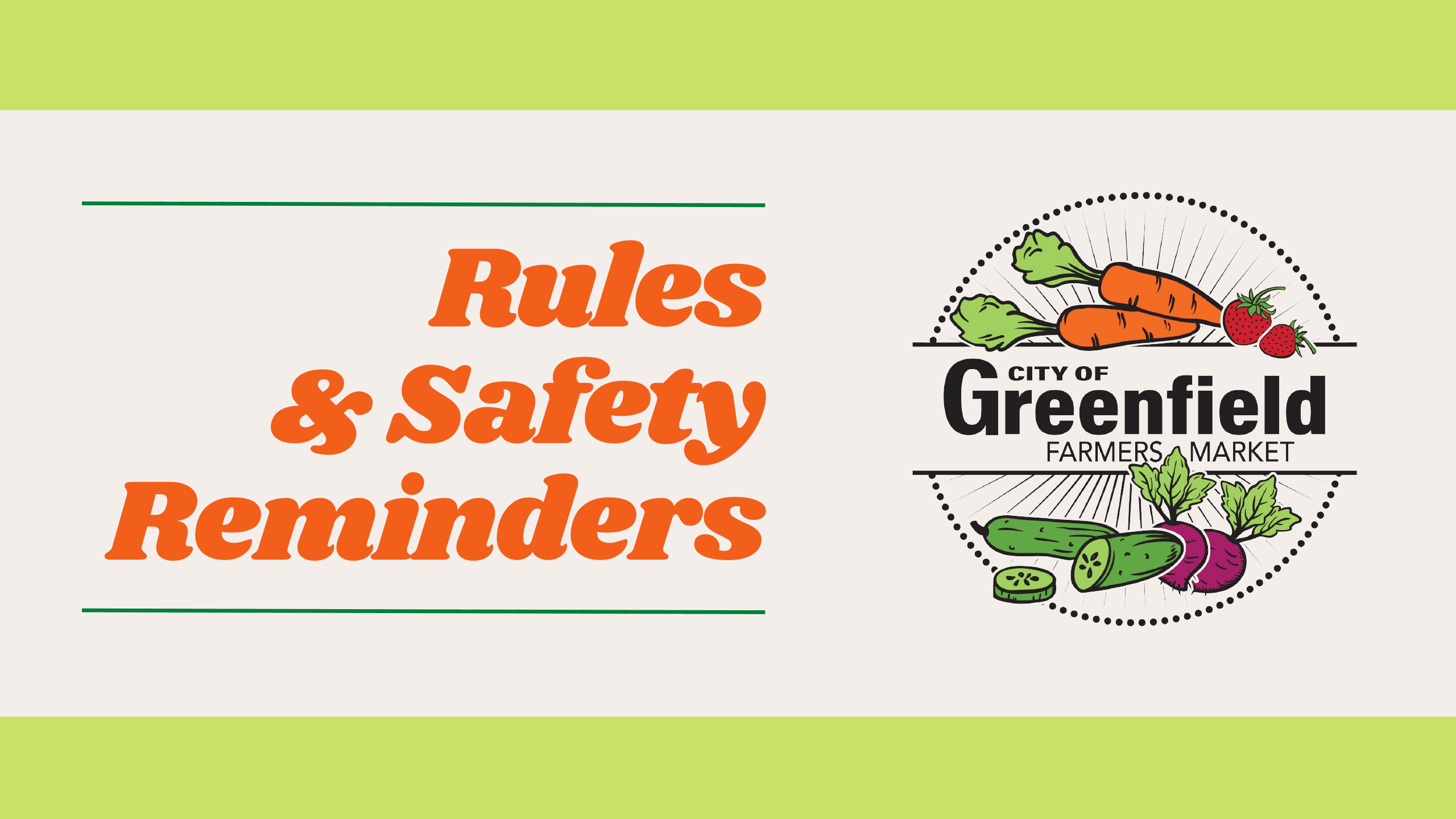 Farmers Market Rules and Safety Slide 1