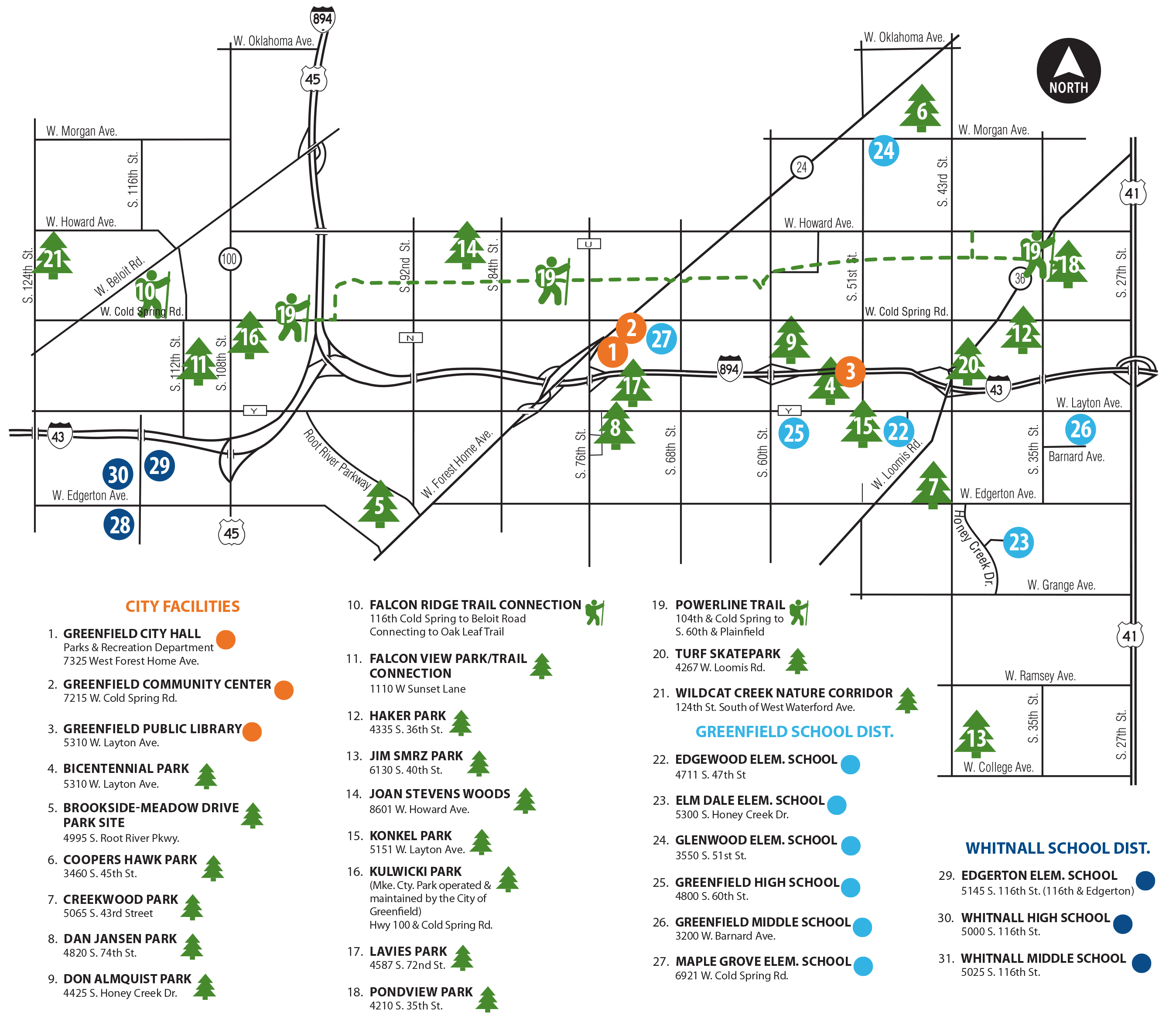 Parks and Facilities Map