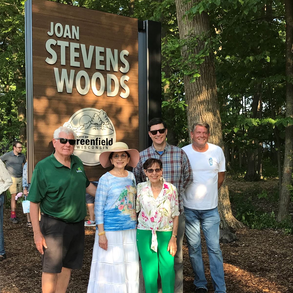 Joan Stevens Woods sign