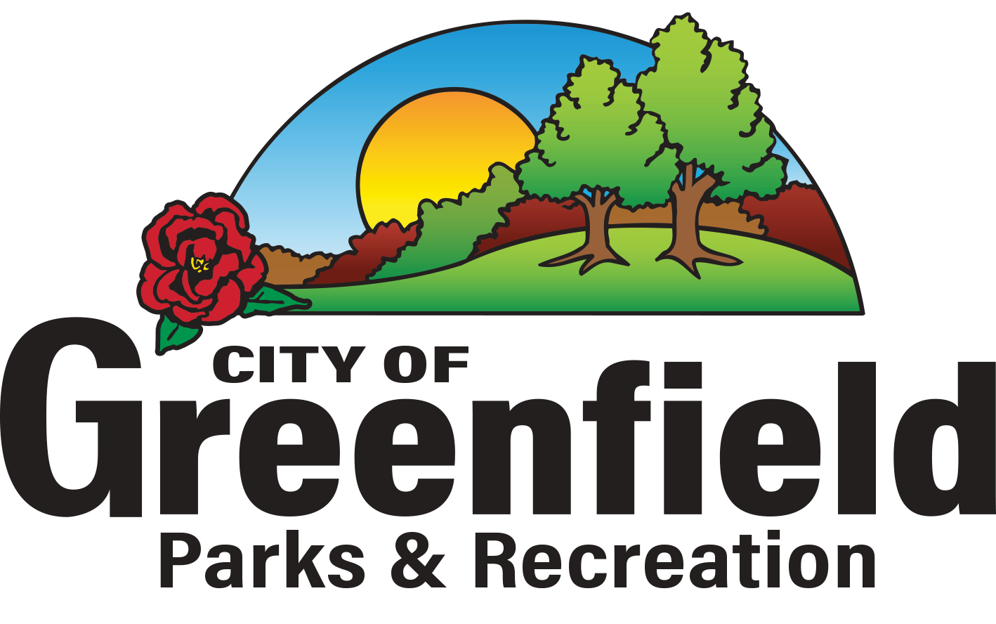 Greenfield Parks and Recreation half logo