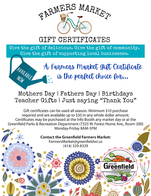 Farmers Market Gift Certificates