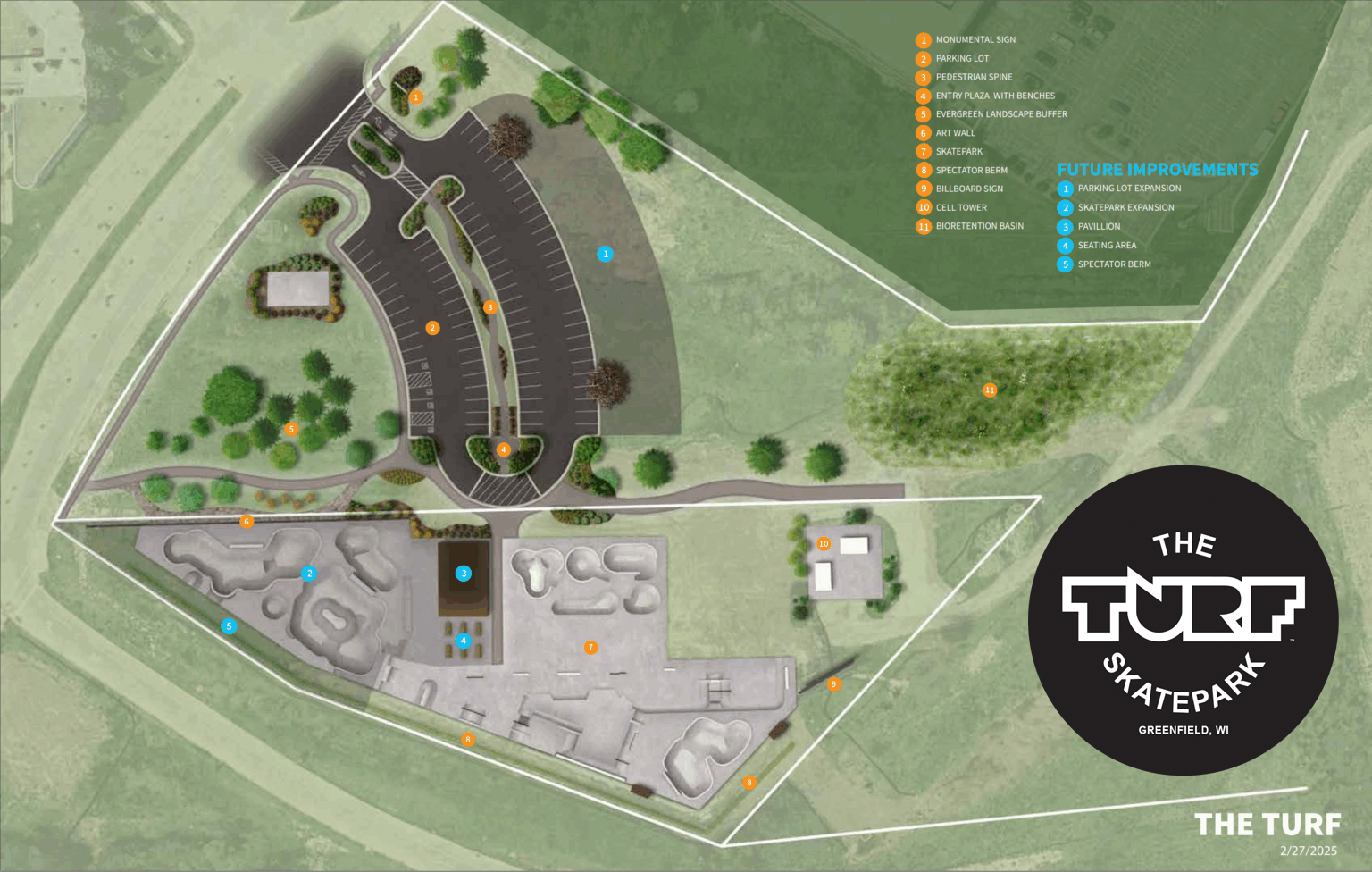 The Turf Skatepark Rendering